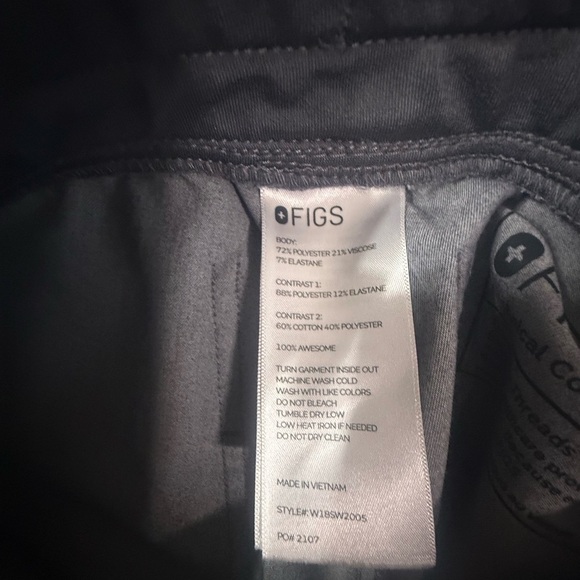 FIGS Technical Collection Straight-Leg Gray Teal Scrub Pants – XS - Picture 10 of 11